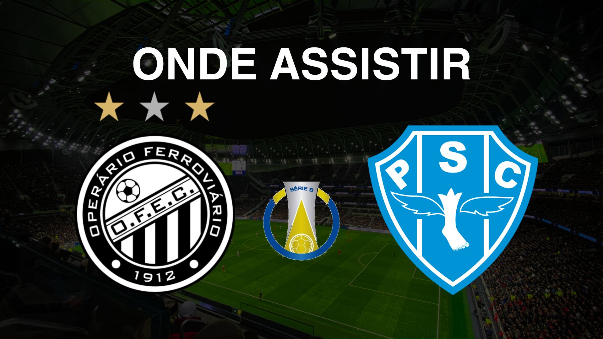 Onde assistir Operário x Paysandu, pela 32ª rodada do Brasileirão Série B 2024