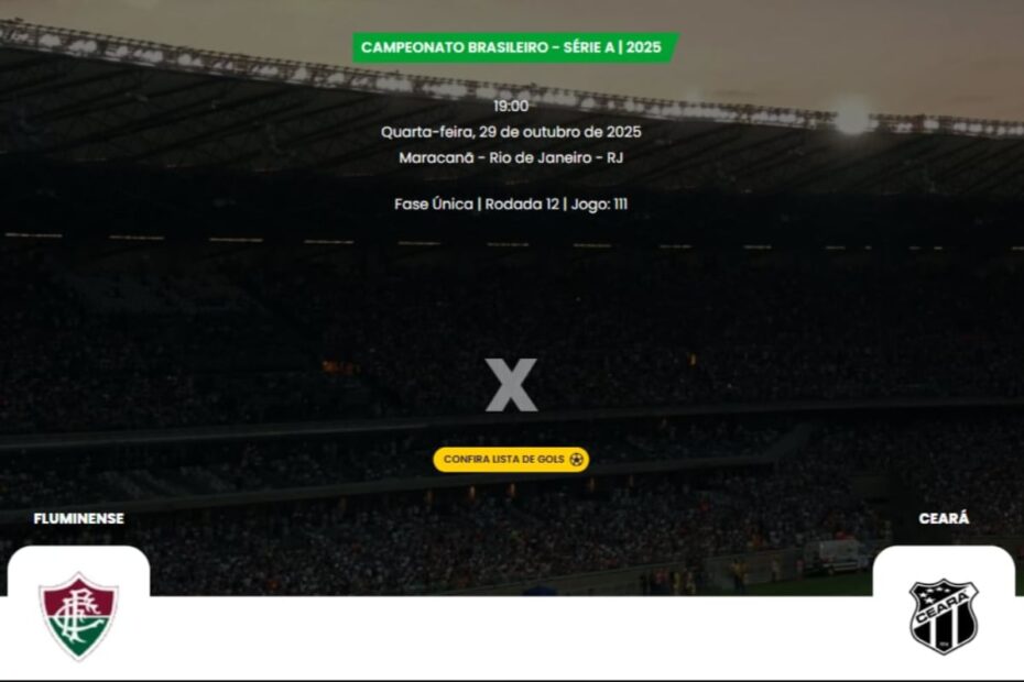 Onde Assistir Fluminense x Ceará pelo Campeonato Brasileiro 2025