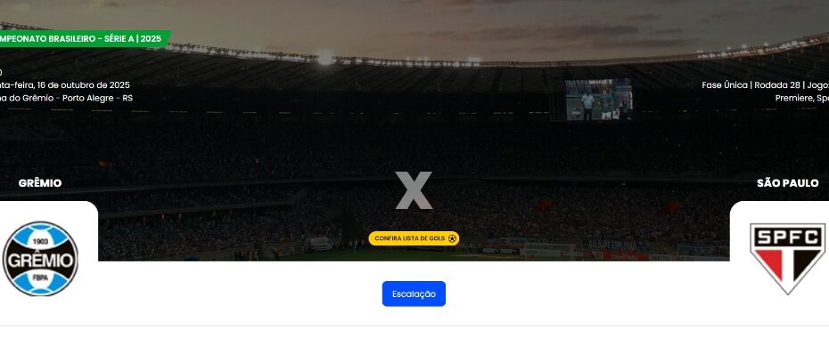 Onde Assistir Grêmio x São Paulo pelo Campeonato Brasileiro 2025